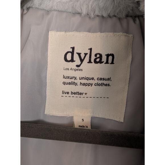 Dylan Vest Faux Fur Zipper Soft Furry Fall Winter Outdoor Silver Gray Size S - Picture 9 of 11